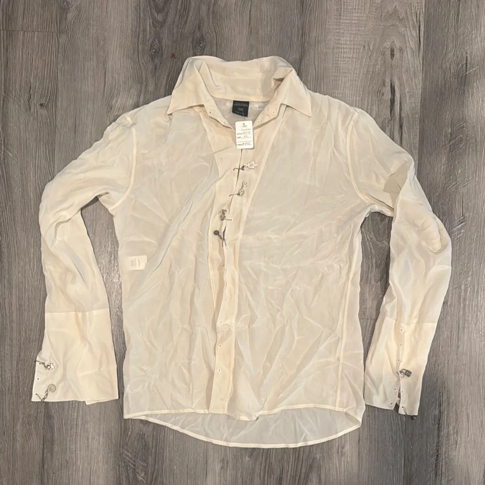 Vintage Jean Paul Gaultier FEMME Cream Blouse - Picture 1 of 7